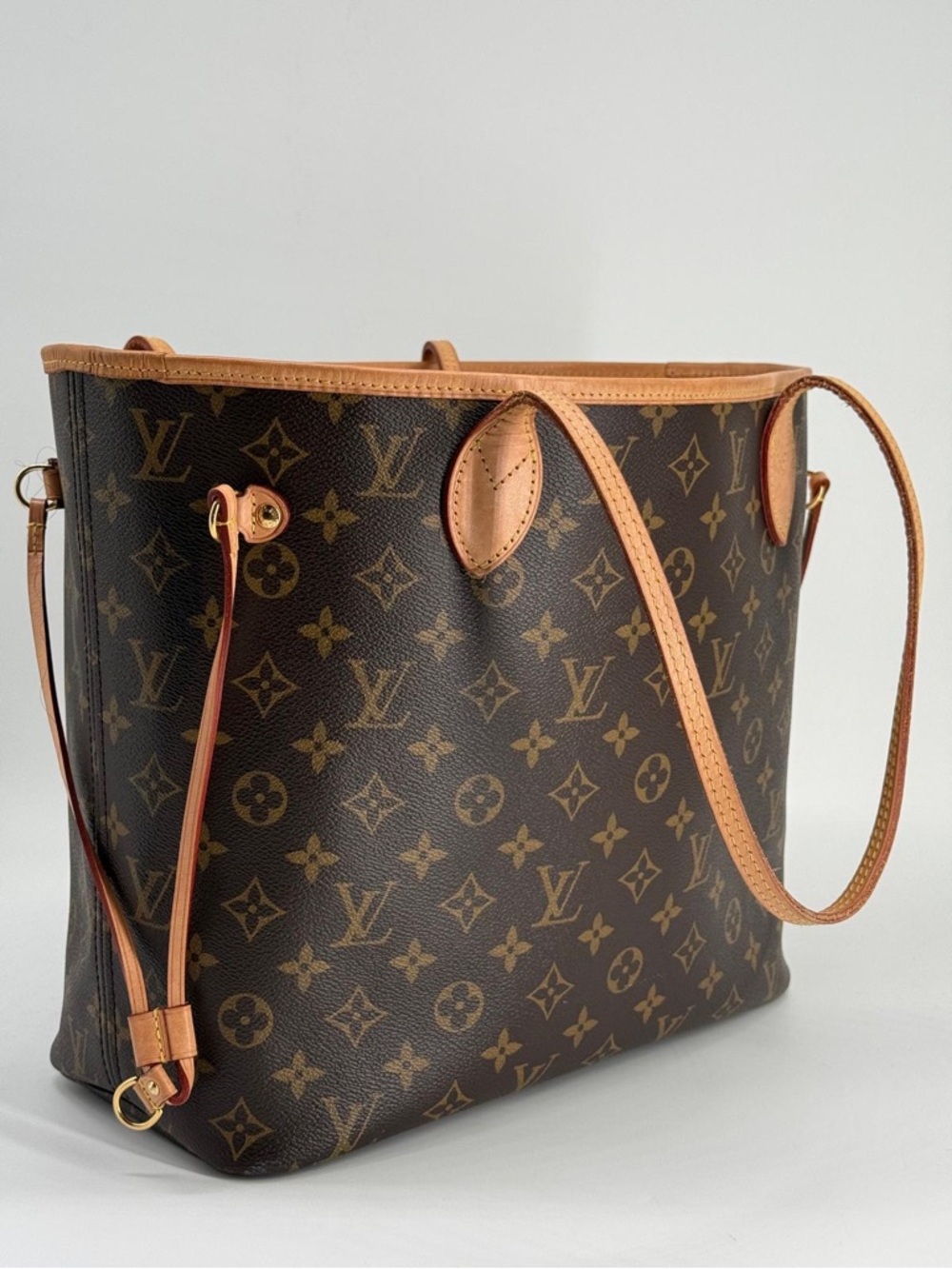 Louis Vuitton Neverfull MM Monogram Shopping Tote Bag w/ pouch - Picture 2 of 8